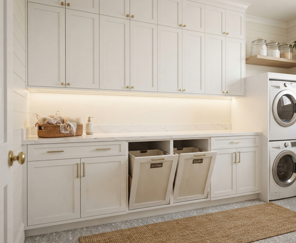 Upper and Lower Cabinets for Maximum Storage
