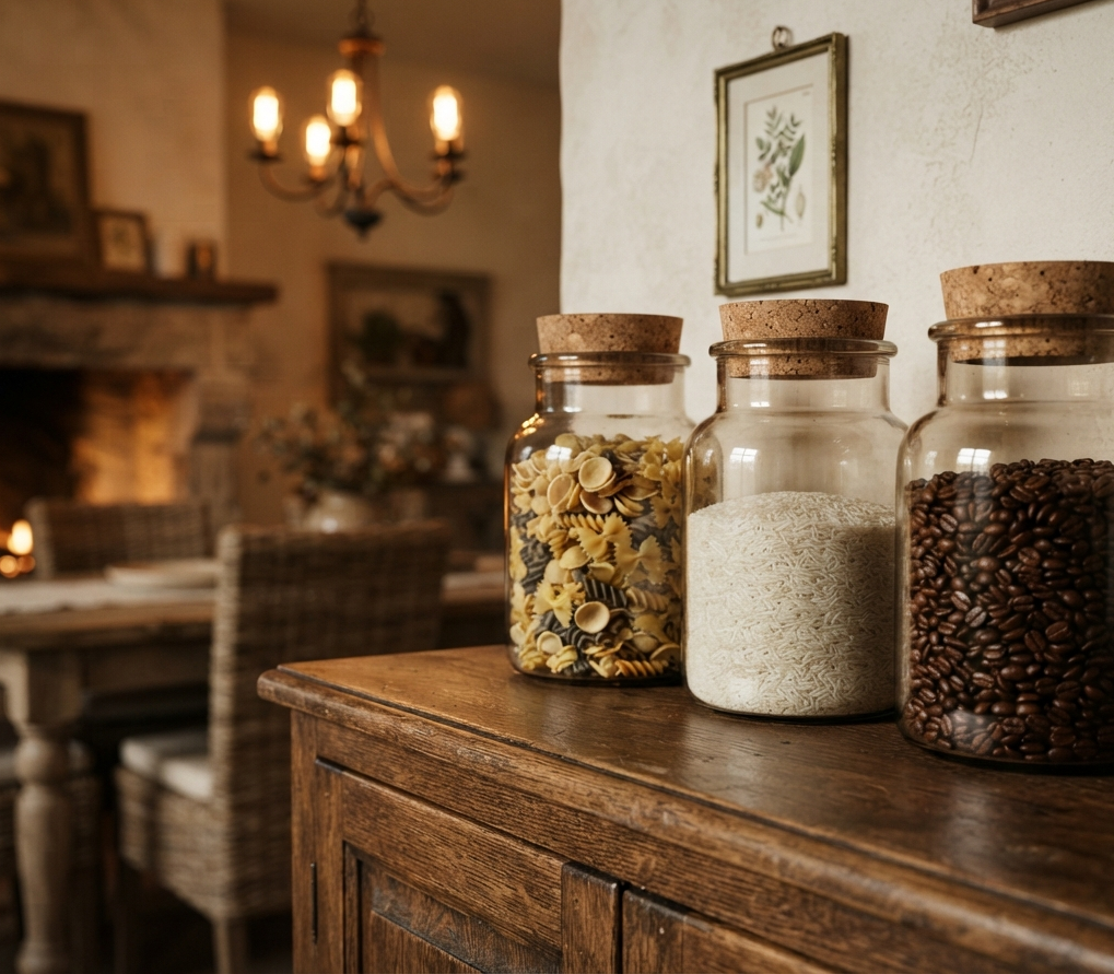 Use Apothecary Jars for Dry Goods