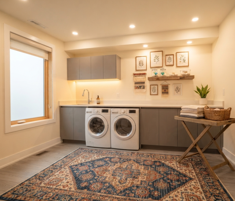 19 Tips for Creating a Stylish Basement Laundry Room