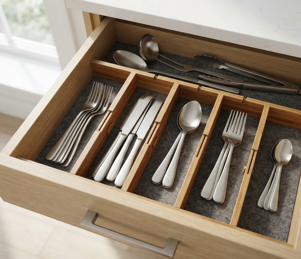 Use Drawer Dividers for Cutlery and Tools