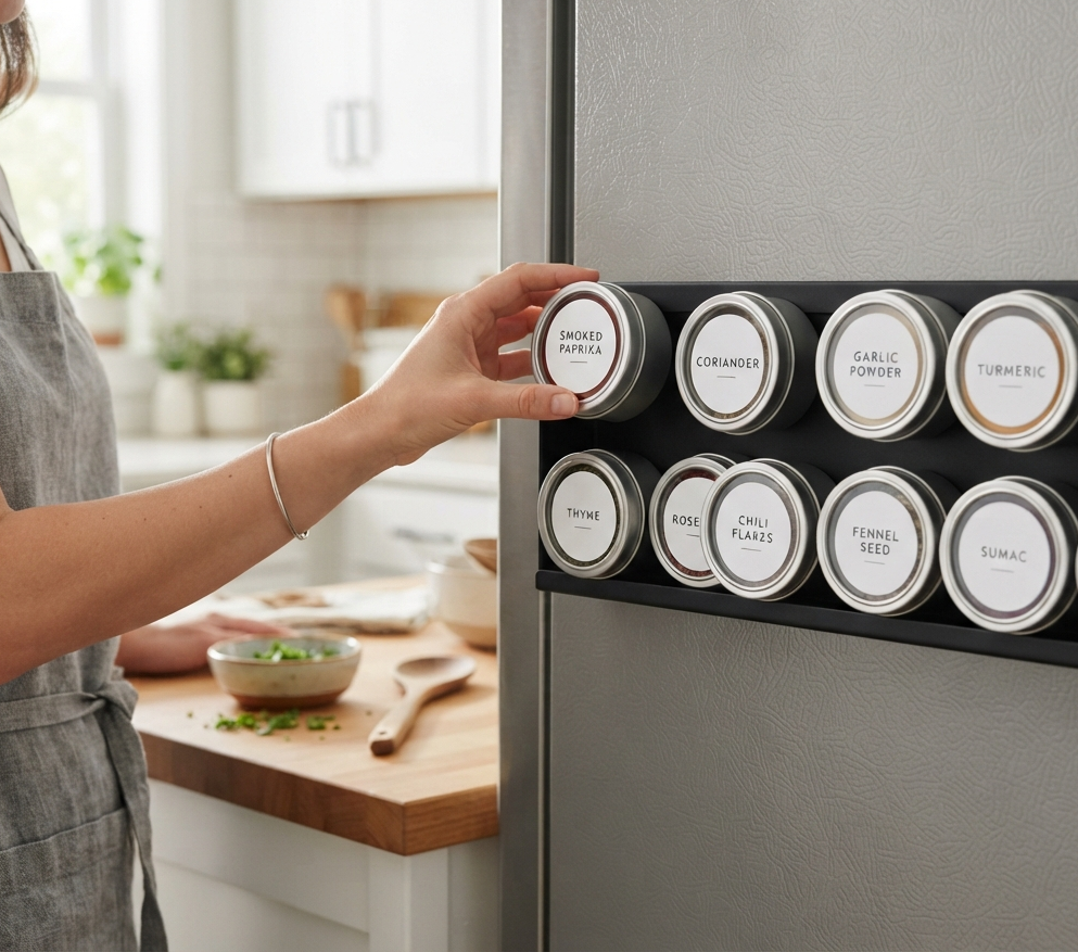  Use Magnetic Spice Racks
