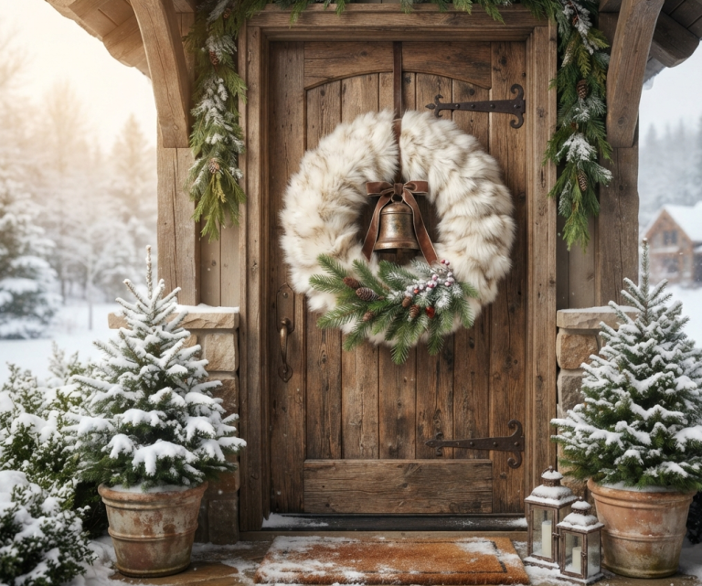 21 Budget-Friendly DIY Faux Fur Christmas Wreaths You Can Easily Make