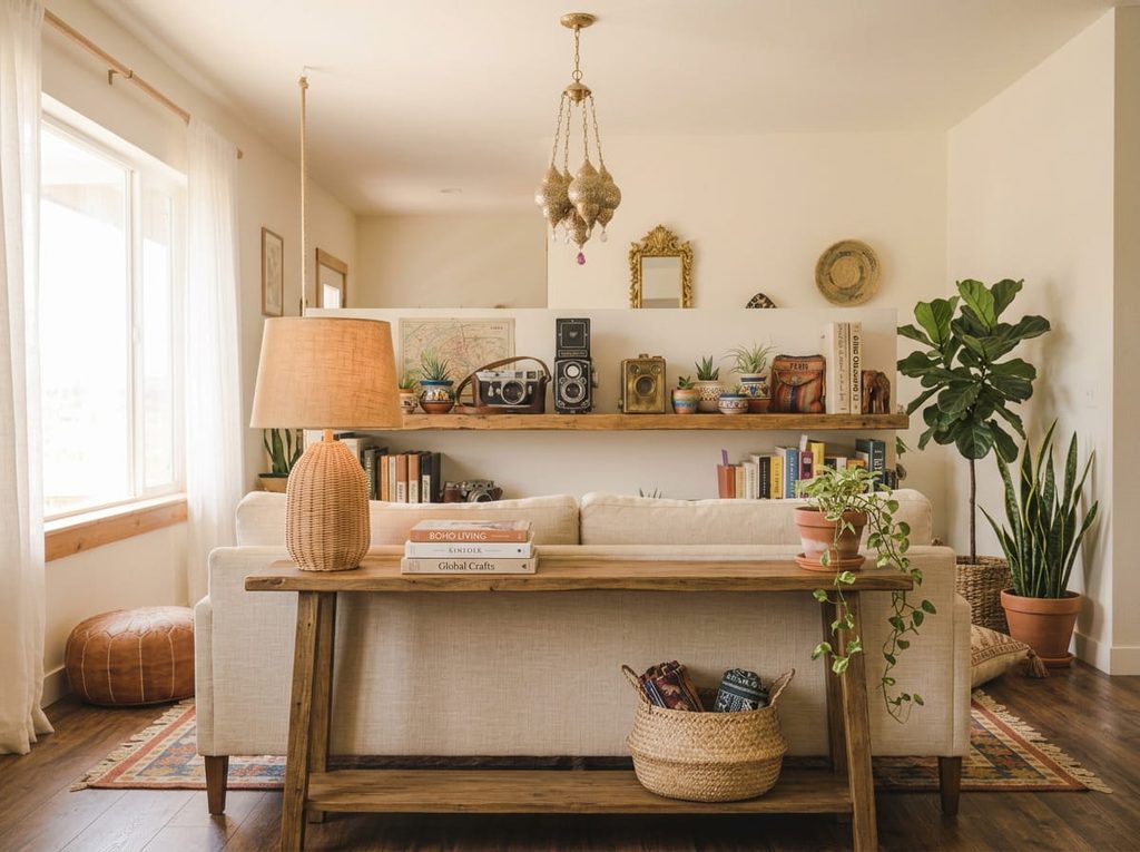  Use a Console Table Behind the Sofa