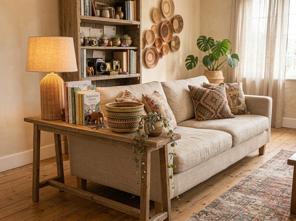 Use a Console Table Behind the Sofa